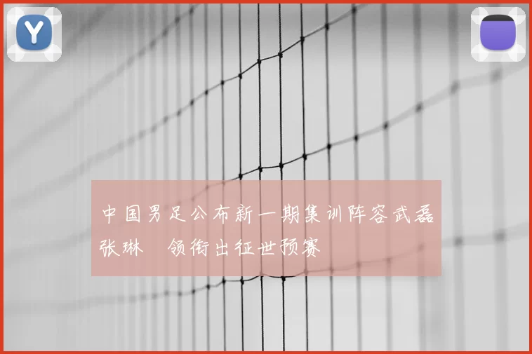 中国男足公布新一期集训阵容武磊张琳芃领衔出征世预赛